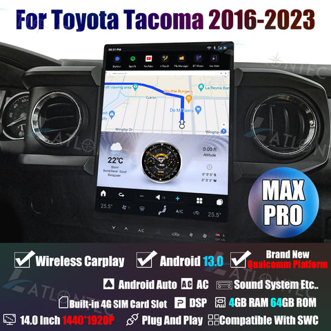 Toyota Tacoma 2016-2023 13.8 inches