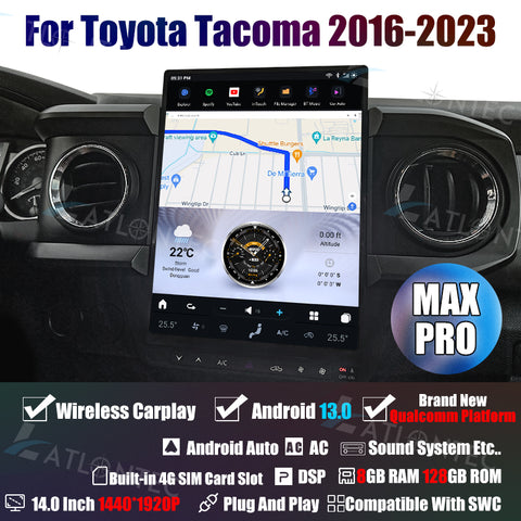 Toyota Tacoma 2016-2023 13.8 inches