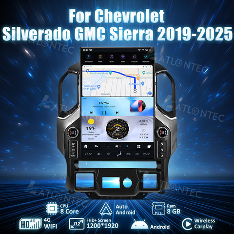 For GMC Sierra Chevrolet Silverado 2019-2025 13″