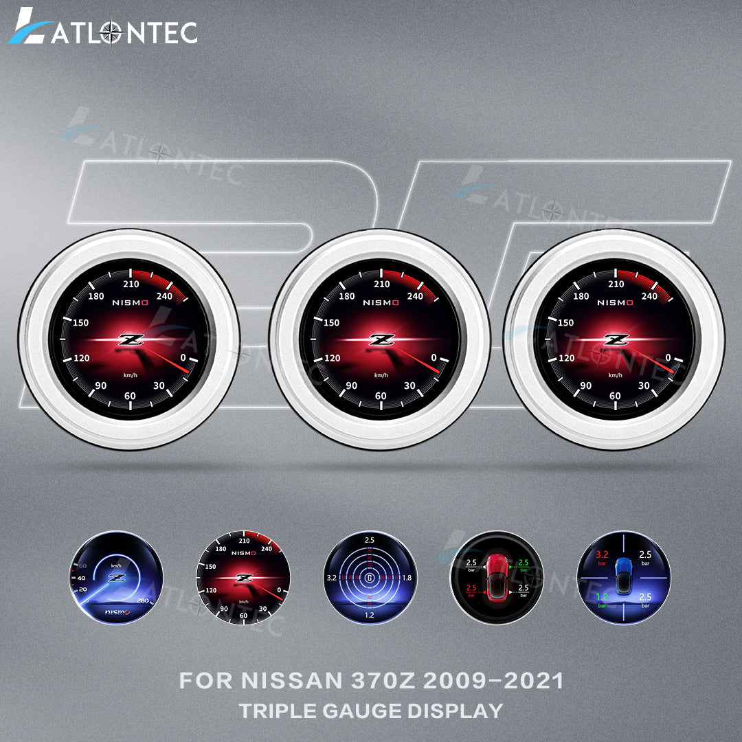 LATLONTEC Nissan 370Z Triple Gauge Display 2009–2021