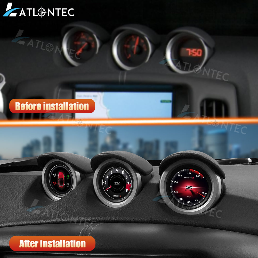 LATLONTEC Nissan 370Z Triple Gauge Display 2009–2021