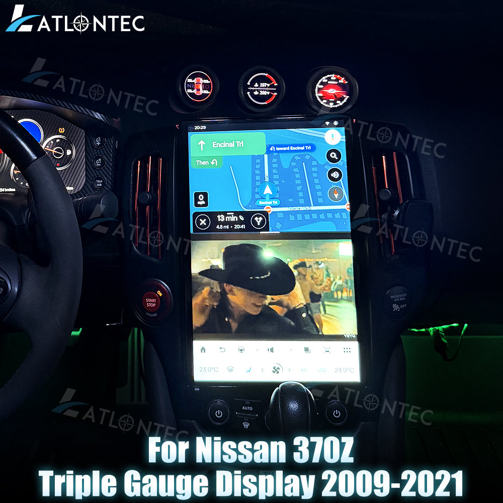 LATLONTEC Nissan 370Z Triple Gauge Display 2009–2021