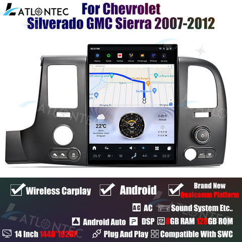 For GMC Sierra Chevrolet Silverado 2007-2012 14"