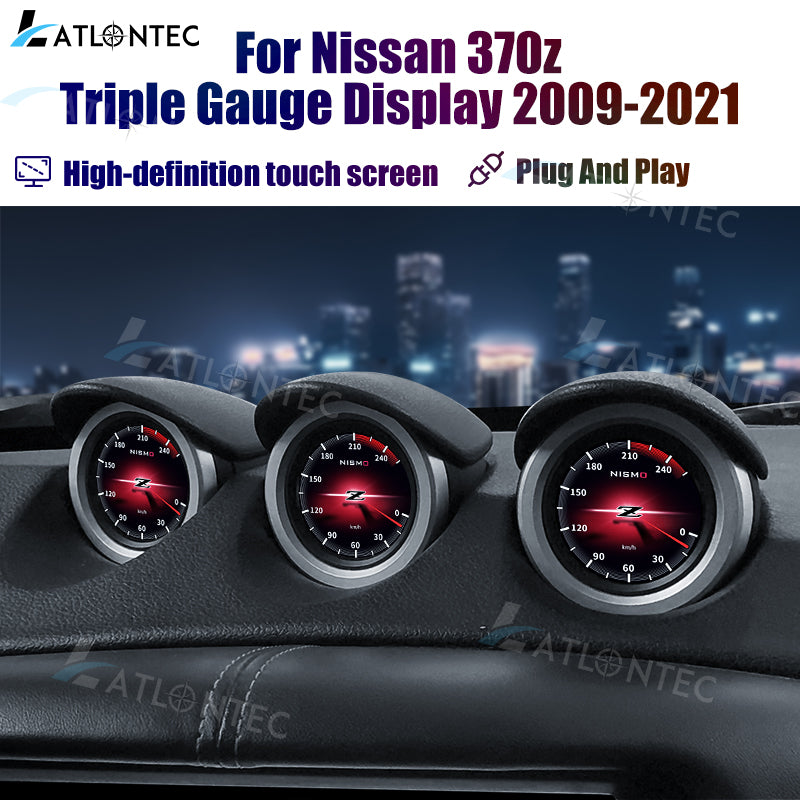 LATLONTEC Nissan 370Z Triple Gauge Display 2009–2021