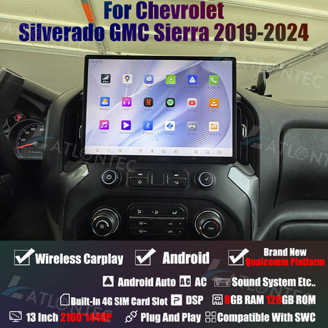 GMC Sierra Chevrolet Silverado 2019-2025 13 INCHES